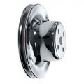 1965-66 CHROME ENGINE PULLEY - WP, 289, 6-3/16"